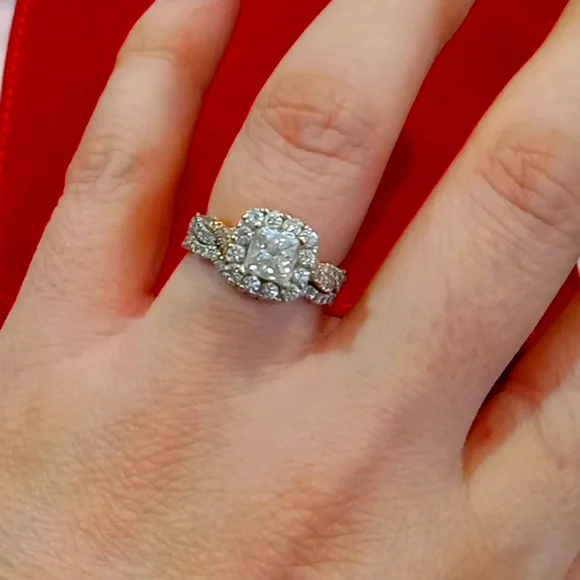 14k gold wedding engagement diamond ring set neil lane - Picture 3 of 8